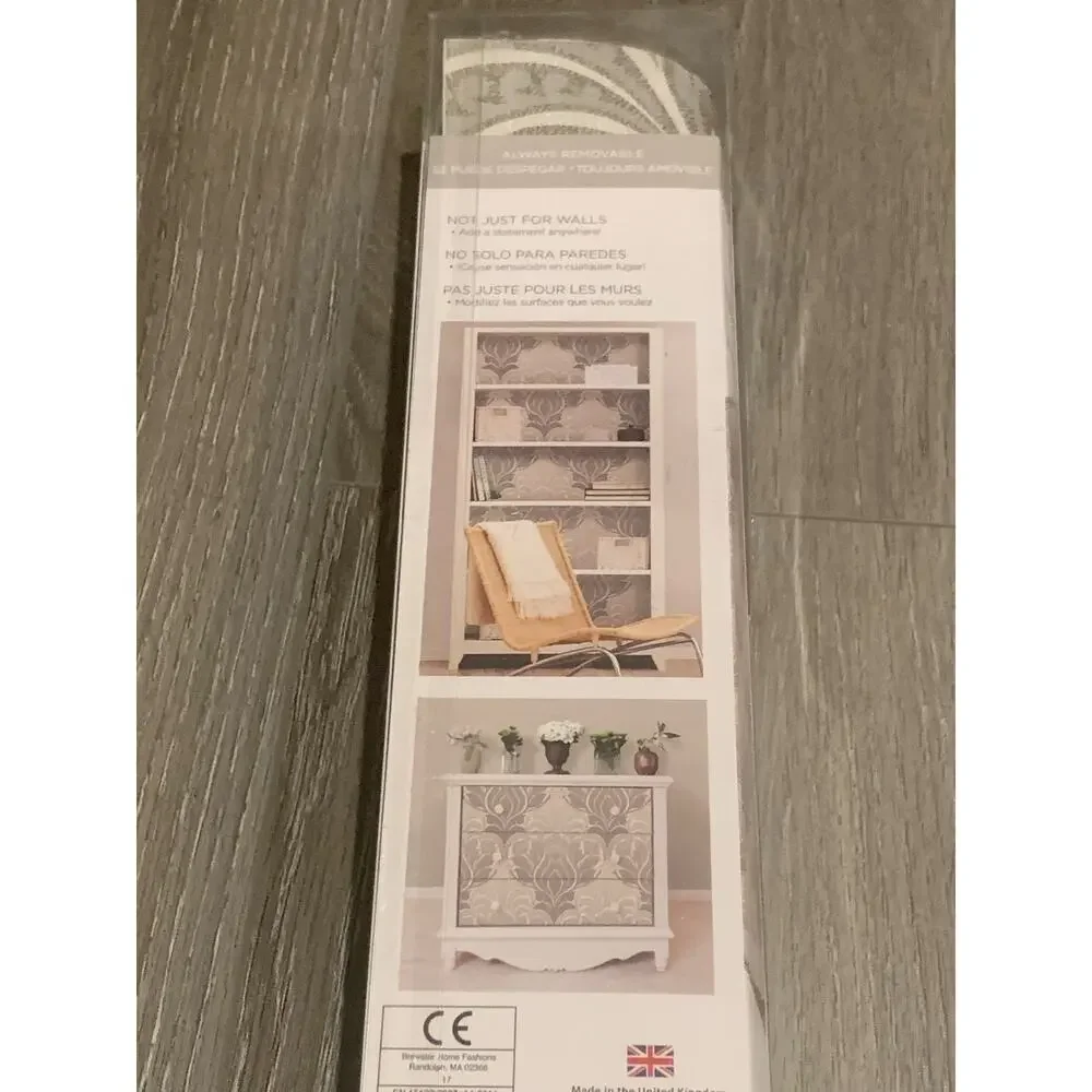 NuWallpaper Charisma Peel & Stick Wallpaper Gray